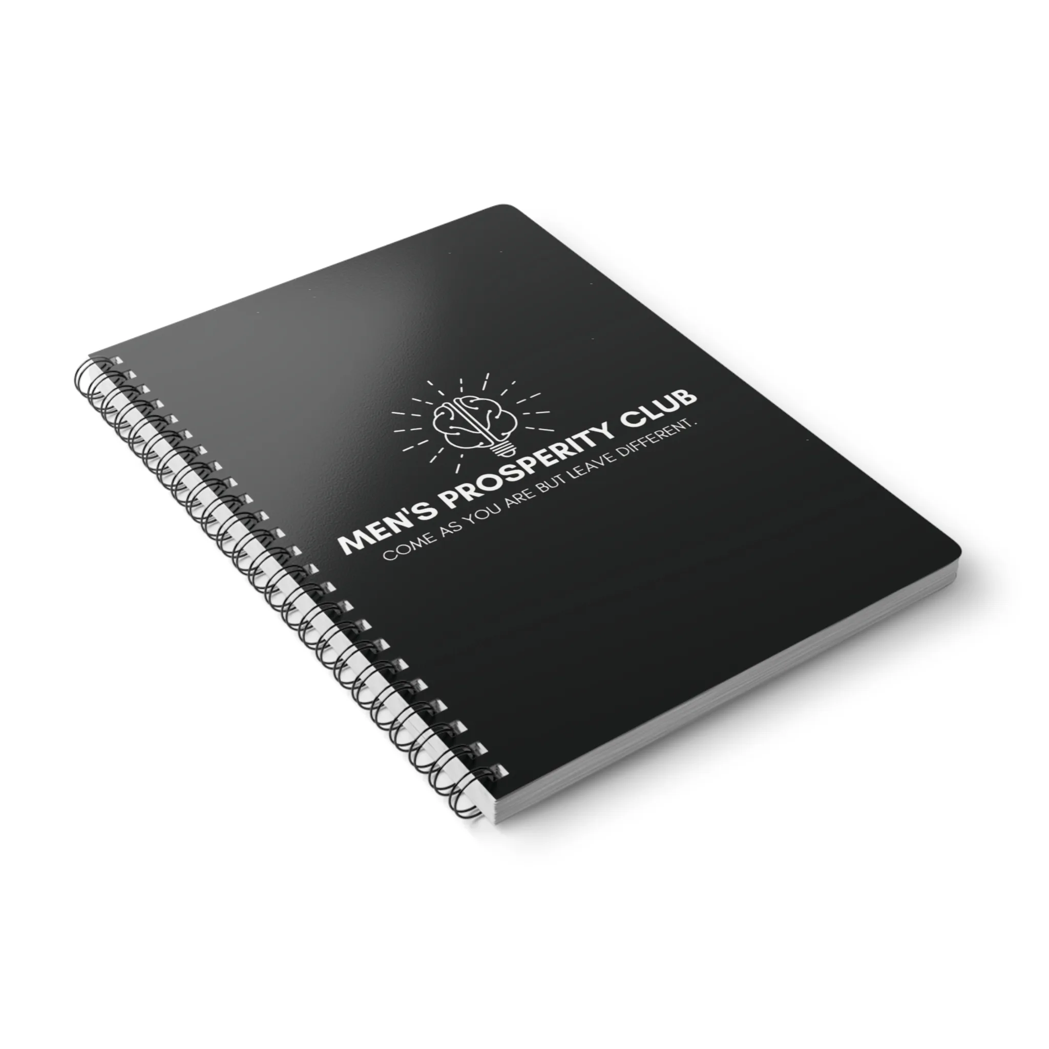 Men's Prosperity Club Wirobound A5 Notebook - Black Cover - Image 4