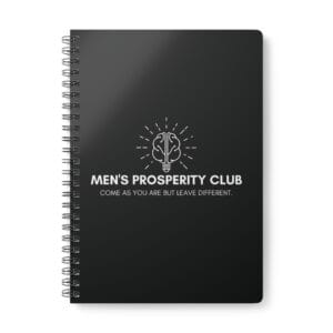 Men's Prosperity Club Wirobound A5 Notebook - Black Cover