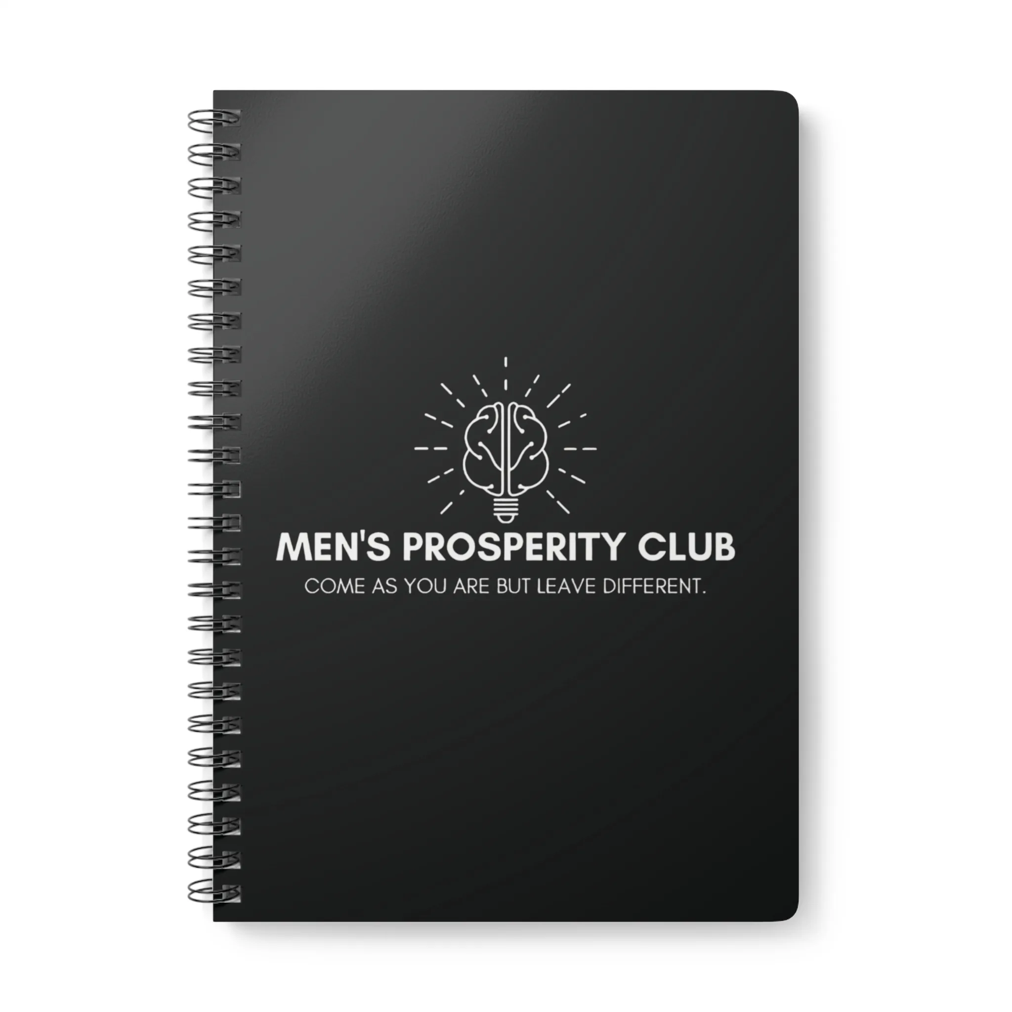 Men's Prosperity Club Wirobound A5 Notebook - Black Cover