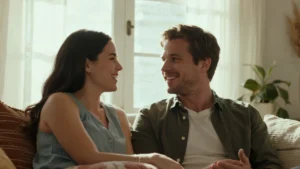 Couple-gazing-at-each-other-with-smiles-reflecting-the-warmth-of-a-healthy-relationship