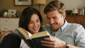 Couple-reading-together-representing-Relationship-Rules
