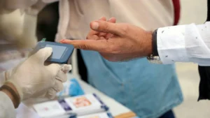 Finger-prick-test-during-Health-Screenings