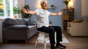 chair-exercise-seated-arm-stretch-at-home