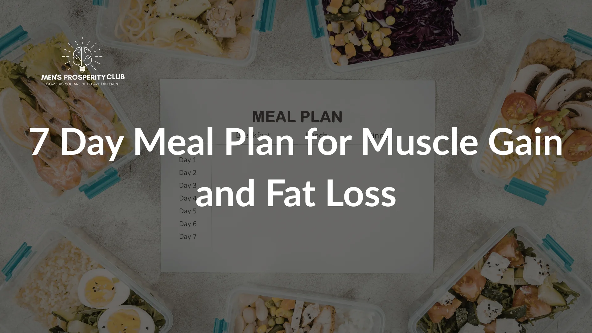 7 Day Meal Plan for Muscle Gain and Fat Loss
