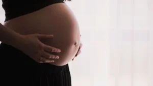 pregnant-belly-hands-world-maternal-mental-health-day-awareness