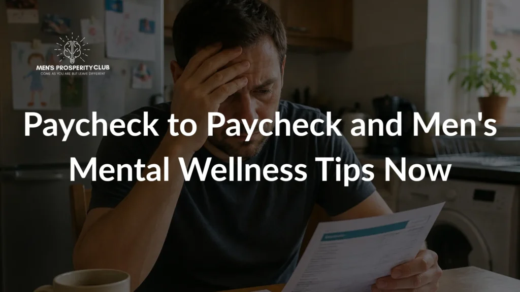 Paycheck-to-Paycheck-financial-stress-with-a-man-reviewing-bills-and-household-expenses-at-a-kitchen-table