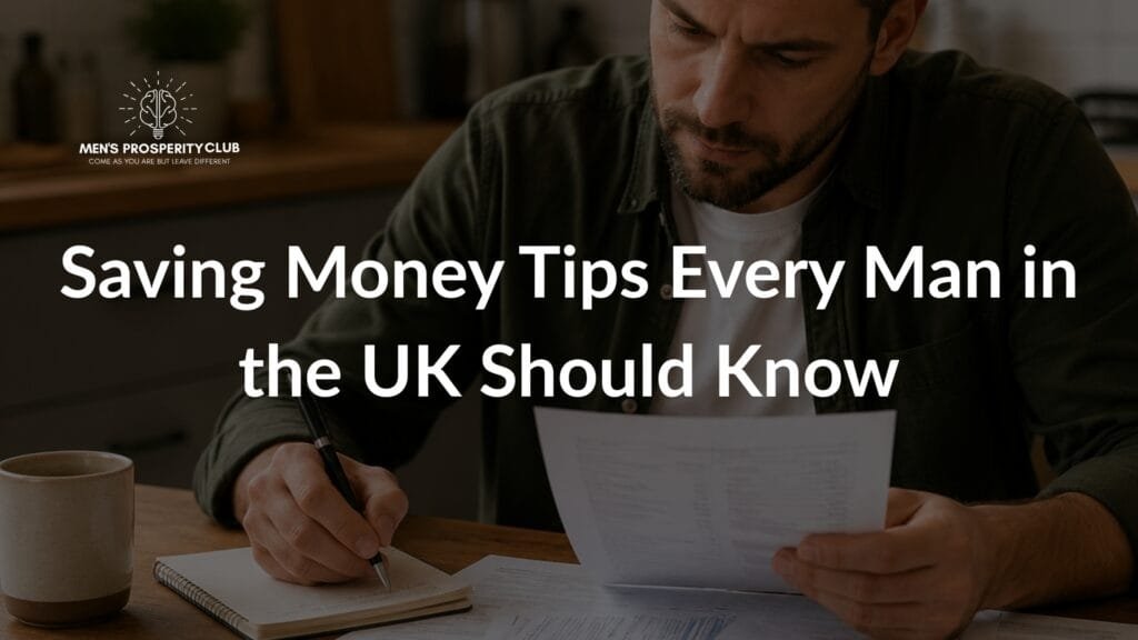 saving-money-tips-for-men-reviewing-household-bills-and-creating-a-personal-budget-at-a-kitchen-table